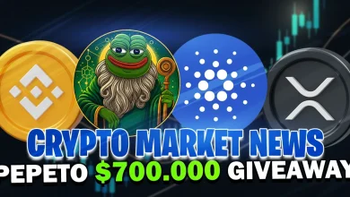 今日加密货币市场动态:XRP、Cardano、BNB 反弹,Pepeto 公布 70 万美元空投计划